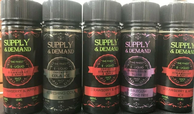 SUPPLY AND DEMAND Vape E Liquid 100ml E Juice Ice and Slush 0MG Vape 70vg  30pg 11.95 - PicClick UK
