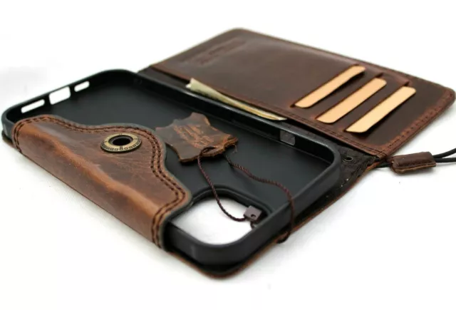 Genuine Leather Case For Apple iPhone 13 Pro Wallet Luxury Cover Book Retro Jafo