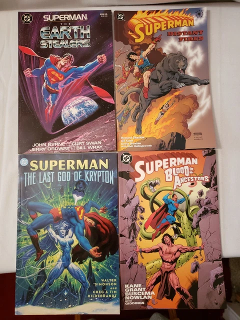 Superman lot Prestige comics Earth Stealers Distant Fires Last God Krypton, more