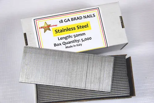 18 Gauge 40Mm Stainless Steel Brad Nails - Box 5000