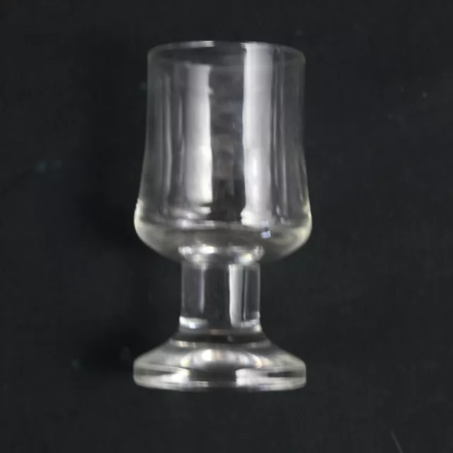 Set of 4 Thick Stemmed Clear Cordial Glasses 3.5 Inch Tall Liquor Shot Glass 2