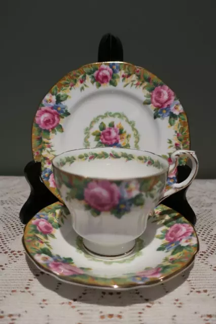 Paragon Bone China Trio - Tapestry Rose - High Tea - Collectable - Vintage - Vgc