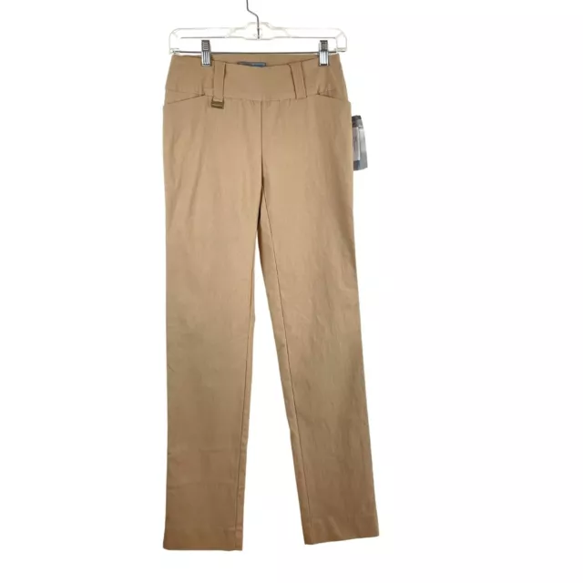 Lisette L Sport Montreal Women's Khaki Pull-on Pants Fit Control Sz 2 NWT