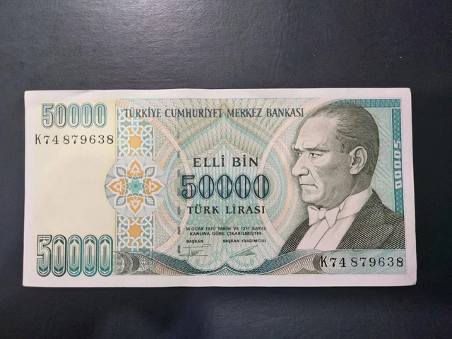 Turkey 50000 Lira, 1990s, AU