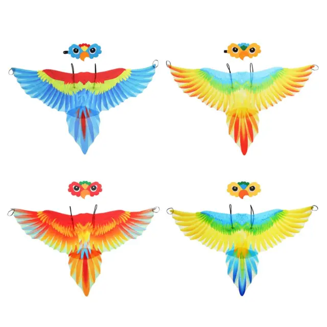 Kids Bird Costume Set Parrot Wings Cape and Mask Kids Halloween Costume Dress up