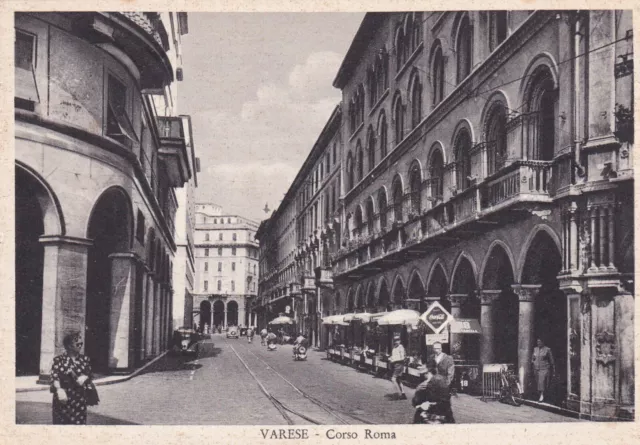 C16618-Lombardia, Varese, Corso Roma Con Passanti, Ed. Taborelli, 1961