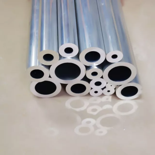1-3Pcs Aluminium Tube 6mm Wall Thickness,14-54mm OD,300mm Length Hollow Rod