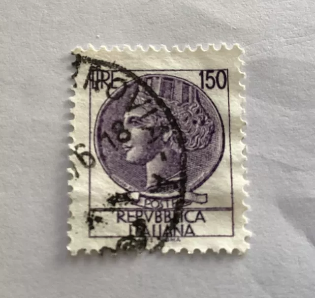 1976 Coin Of Syracuse Repvbblica Italiana 150 Lire Stamp/ Italian Stamp