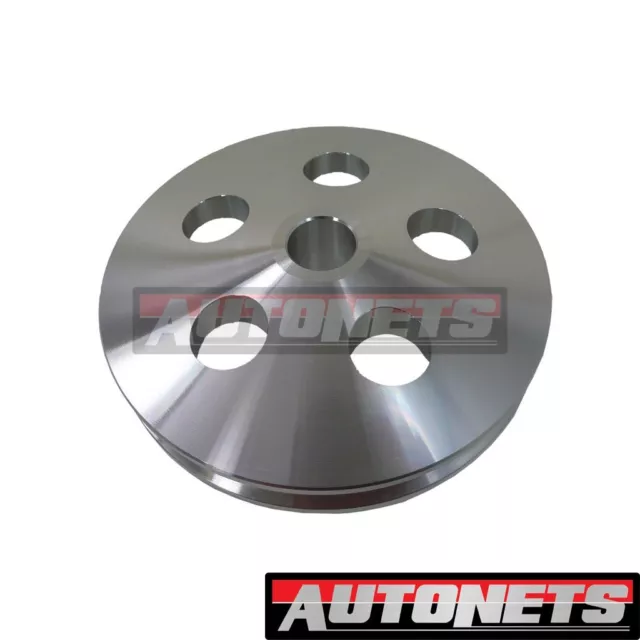 4-1/2" Billet Aluminum Type II 2 Power Steering Pump Pulley SmallBlock Chevy SBC