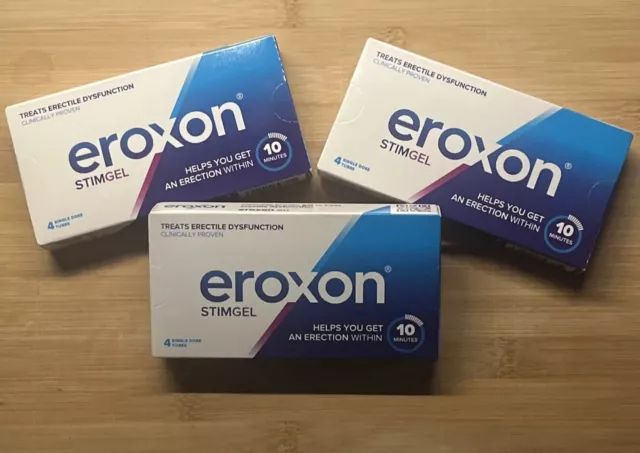 3 x Eroxo - StimGel - Gel  - 3 x 4 Tubes - Works Within 10 Mins! - NEW