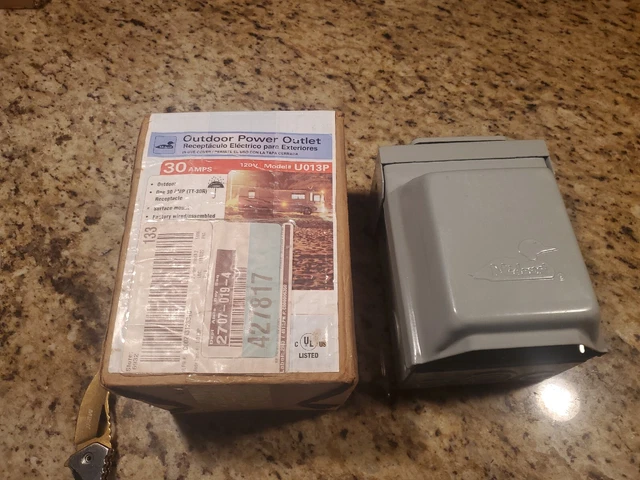 Midwest Electric U013P 30 Amp Receptacle Temporary Outdoor RV Power Outlet - NEW