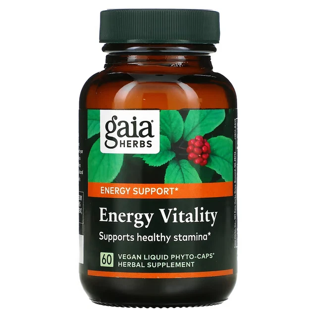 GAIA HERBS, ENERGY Vitality, 60 Vegan Liquid PhytoCaps , Expiry"2027 £