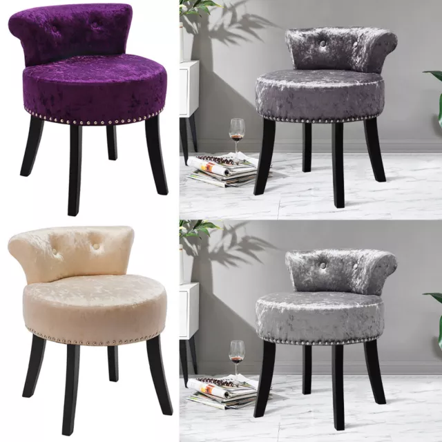 Velvet Dressing Table Chair Vanity Stool Piano Dining Chair Makeup Stool Bedroom