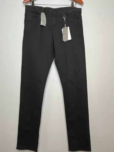 Canali Black Slim Fit 5 Pocket Black Stretch Denim Jeans 34 - NWT $395