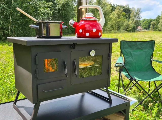 Grillkamin Garten-Kamin Gartenküche "ERNA" Pizzaofen Holzbackofen Zeltofen