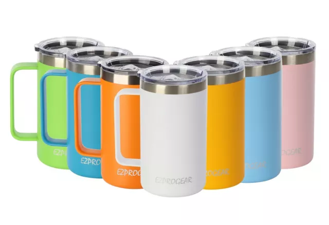 Ezprogear 24 oz Stainless Steel Mug Tumbler Insulated w/Handle and Lid-Other new