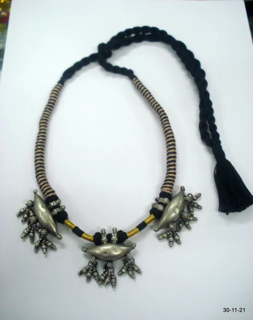 Stammes-alte silberne Taviz-Amulett-Anhänger-Halskette Vintage antik