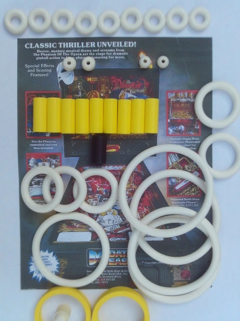 FLIPPER GOTTLIEB-COUNT DOWN.KIT ELASTIQUES (caoutchouc,joint) PINBALL rubber