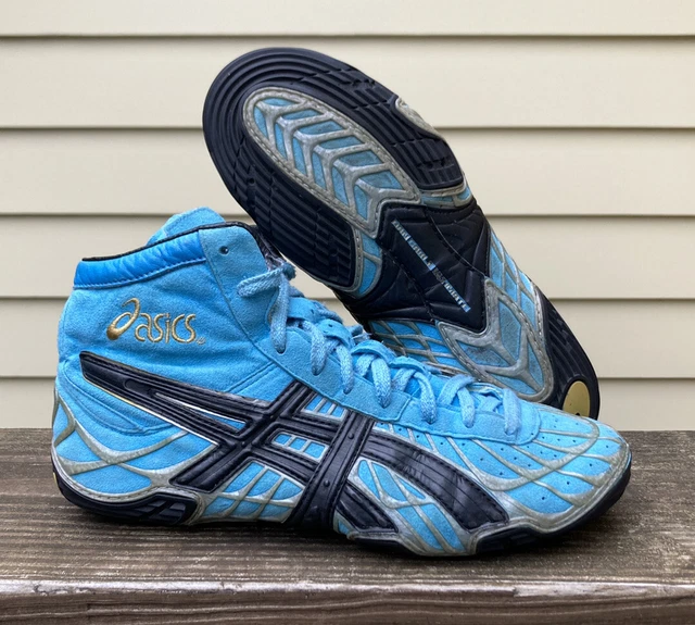 Mens Size 8.5 ASICS Dan Gable Ultimate Rare Wrestling Shoes Baby Blue Mens Size 8.5 ASICS Dan Gable Ultimate Rare Wrestling Shoes Baby Blue