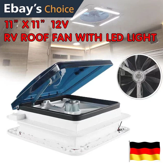 Wohnmobil Dachlüfter Mit LED Licht – Leise, Schalldicht & Inklusive Insektenschutz