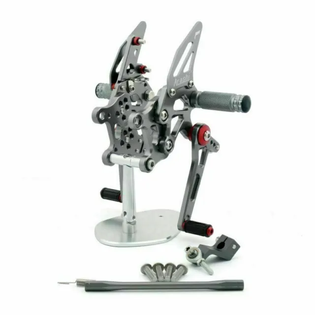 Pedali Pedali Posteriore Alluminio Adatti per Aprilia RSV4 1000 09-2012 Titanio B2