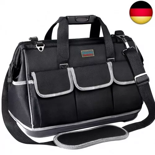 Werkzeugtasche 50 x 25 x 33 cm, 20" Werkzeugtasche Große, breiter Öffnung und w