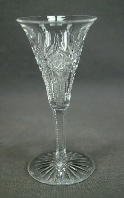 Signed J Hoare Hindoo Pattern ABP American Brilliant Period Sherry Wine Glass