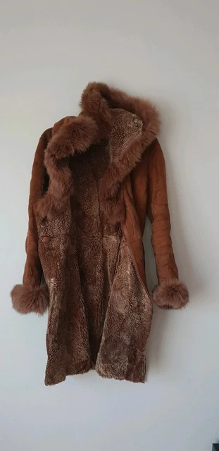 Manteau D'hiver Femme En Peau D'agneau Toscanafell Noir Avec Capuche - Taille 50, Neuf Avec étiquettes