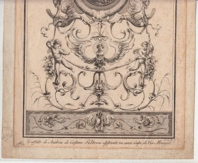 Andr. di Cosimo Feltrini, Graffito in una Casa...in: Carlo Lasinio. Print 1789