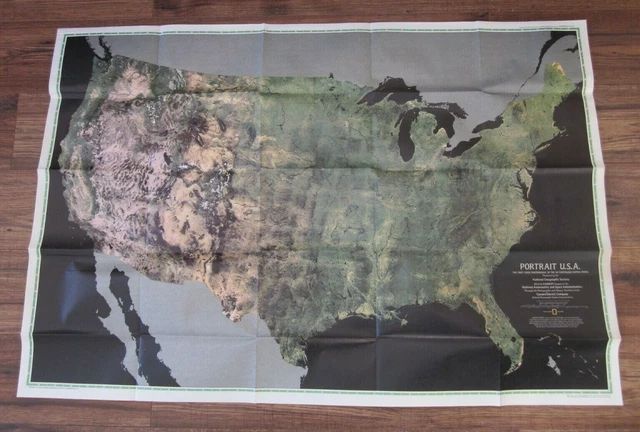 Portrait U.s.a   -  National Geo Magazine Map / Supplement  ,  1976  (S)