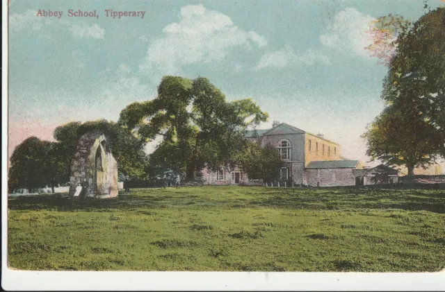 r irish abbey schools  tipperary county eire old antique postcard ireland