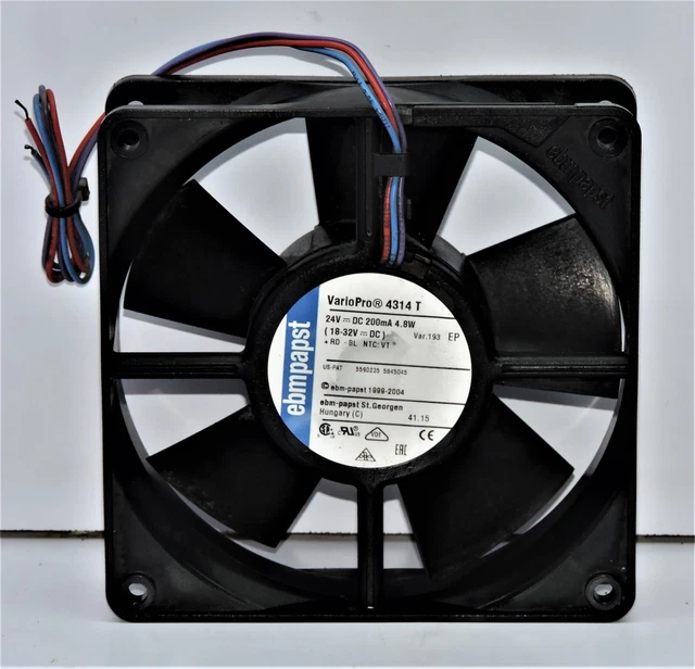 EBM-PAPST 4314 T Ventola Assiale 24V-DC 200mA 4.8W Armadietto Raffreddamento