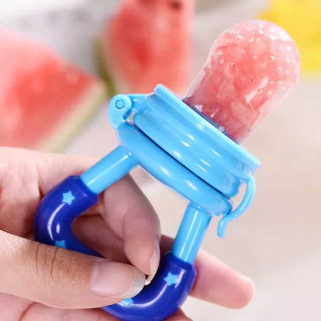 Baby Teether Fruit Feeder Infant Fresh Food Pacifier Silicone Teething Nibbler F