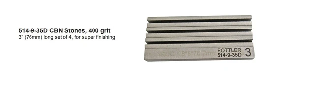 CBN 3" (76mm) hone honing stones bars grit 400 Rottler Sunnen set 4 pcs