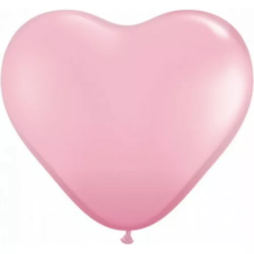 10 x Qualatex 6" Pearl Pink Heart Latex Balloons Party Supplies Decoration