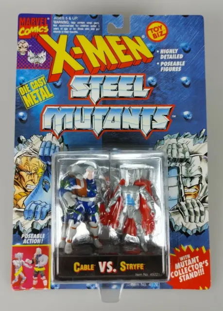Cable vs Stryfe X-Men Steel Mutants Diecast Figure Marvel Toy Biz 1994 90's New