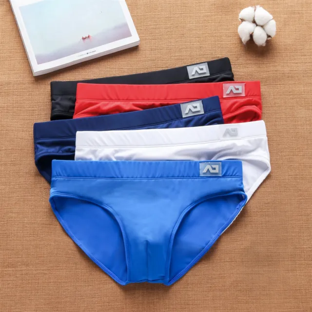Men's Sexy Underwear Low Waist Swim Trunks Briefs Sport Swimming Swimwear Boxer