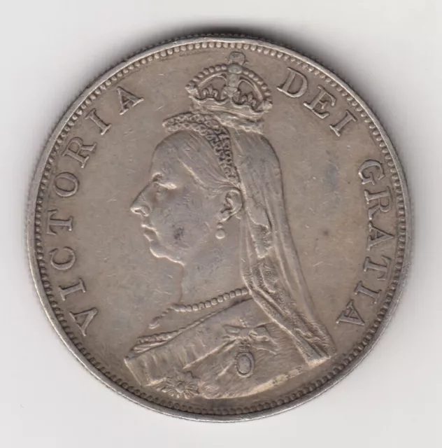 1887 Great Britain Double Florin Silver Coin - VF