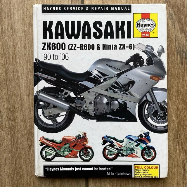 Haynes Manual KAWASAKI ZX 600 ZZ-R 600 Ninja ZX6 1990-2006