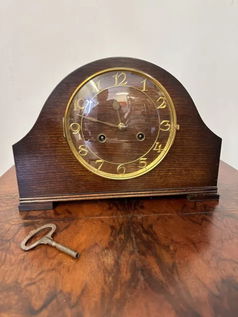 Fine English Mantle Clock – Art Deco 8 Day Striking Mantel Clock