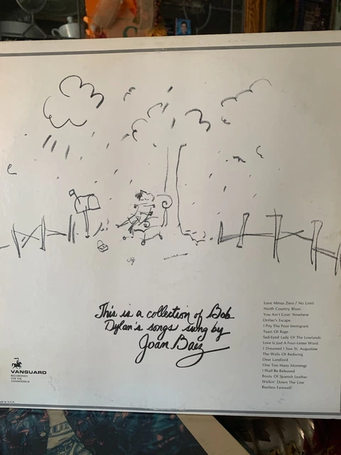 Joan Baez - "Any Day Now"  LP (1968) - VG/G