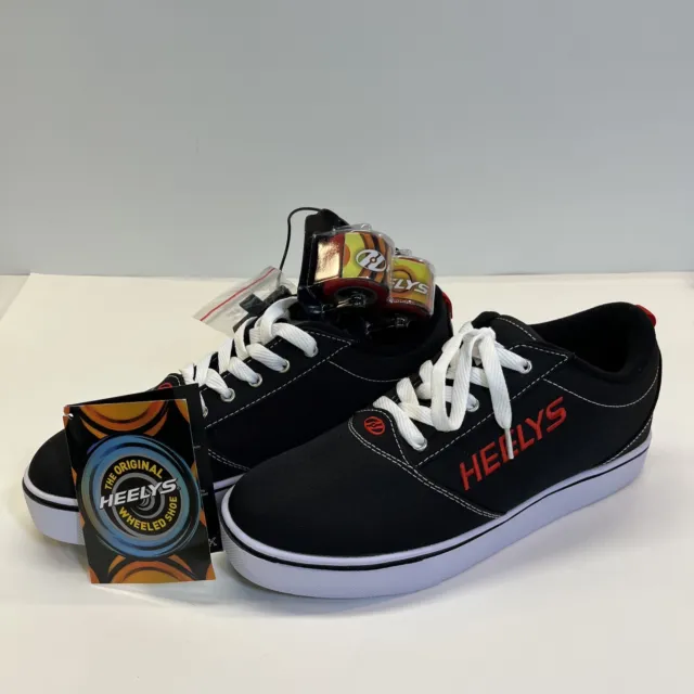 Heelys Pro 20 Wheels Shoes Skate Canvas Red And Black Mens Size 11 New With Tags