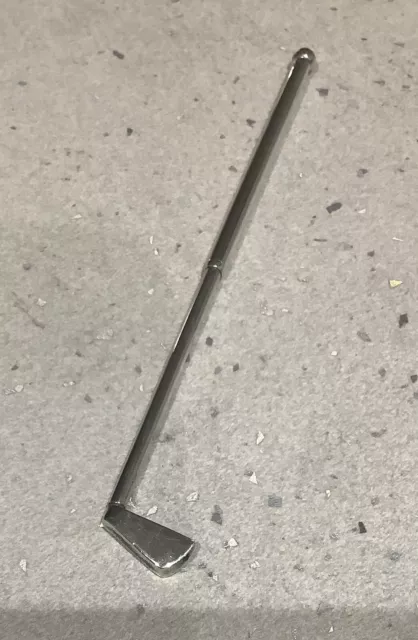 Unusual Sterling Silver Retractable Cocktail Whisk Stirrer Form Of A Golf  Club