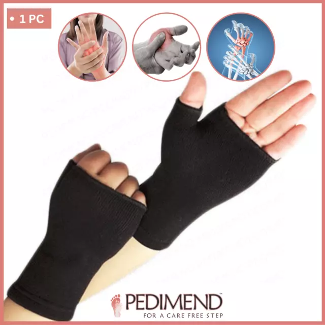 Pedimend Wrist Hand Brace Support Carpal Tunnel Splint Strap Sprain - 1PCS Black