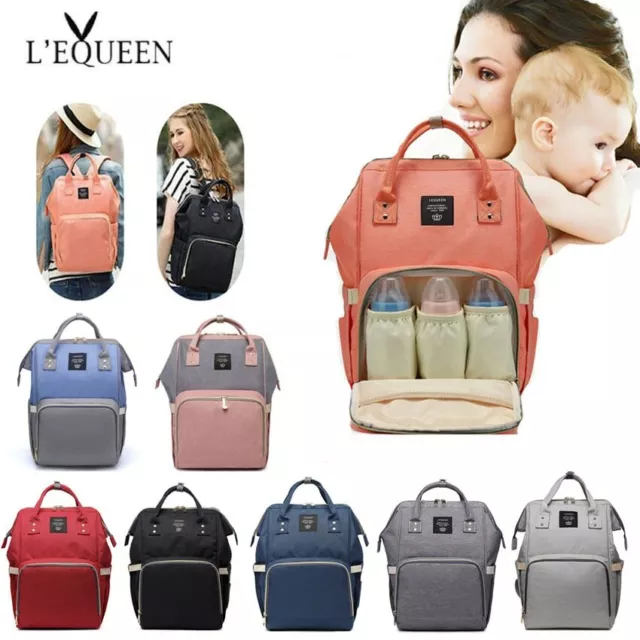 Lequeen Fashion Mummy Maternity Nappy Bag Large Capacity Nappy Bag Travel