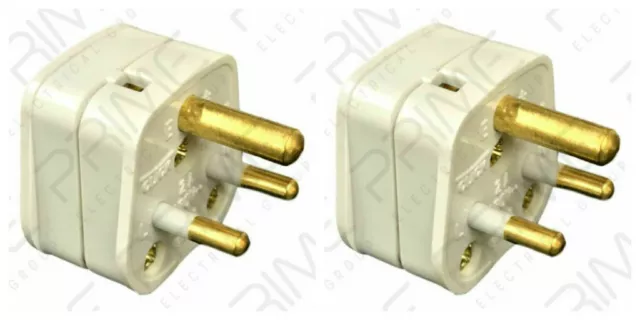 2 x Click PA165 Round Pin Plugs - 2 Amp