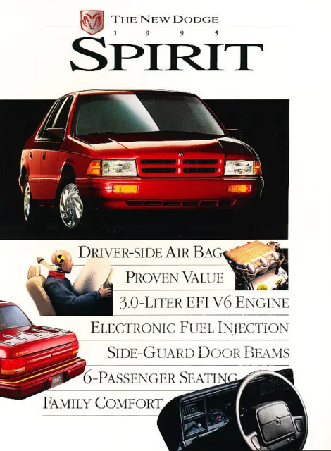 1995 Dodge Spirit Original Car Dealer Sales Brochure Folder