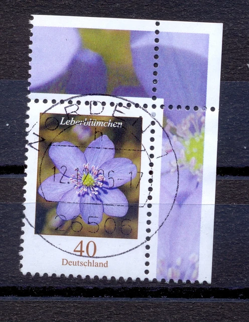 BRD Bund  Eckrand Rechts oben 2485  gestempelt s. Scan Blumen