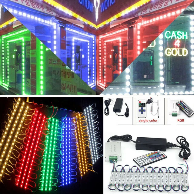 20Pcs 5050 SMD 3 LED Module Strip Lights Lamp RGB For STORE FRONT Window Sign