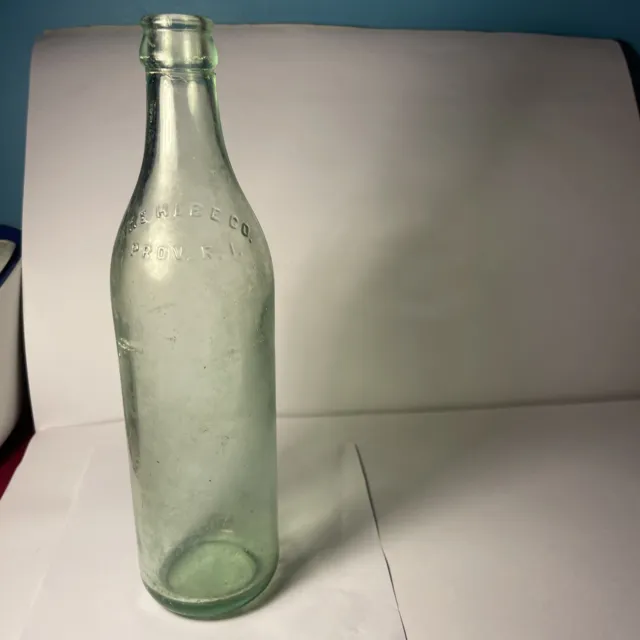 Vintage Glass Crown Top Bottle - Providence, Rhode Island